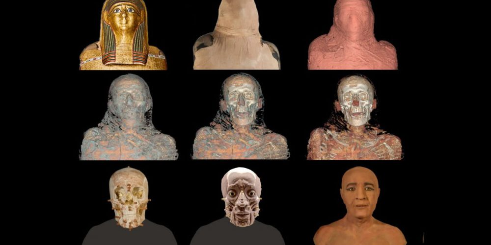 Tomografía computerizada de una momia egipcia