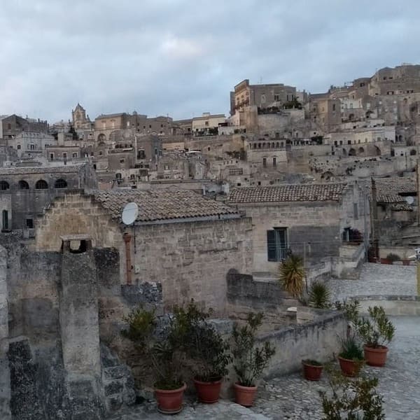 Vista general de Matera en Italia